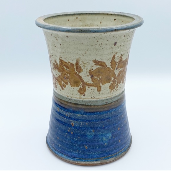Vintage Other - Vintage Handmade Pottery Vase / Utensil Holder / Wine Chiller